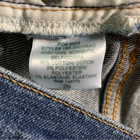 RE/DONE NWT High Rise Ankle Crop Color Midnight Blue Cotton Polyester Elastane - Picture 14 of 16